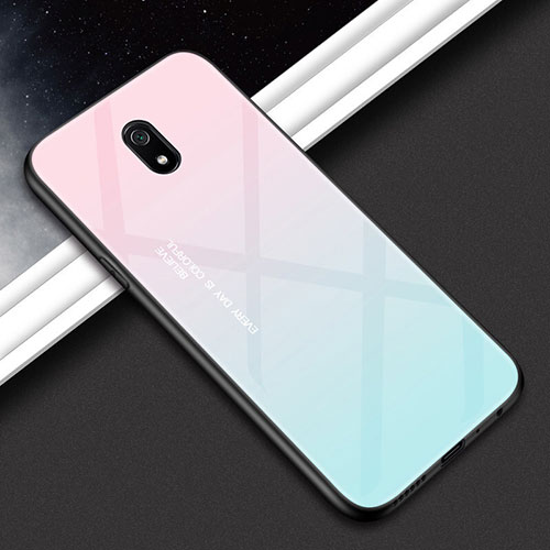 Silicone Frame Mirror Case Cover M01 for Xiaomi Redmi 8A Pink