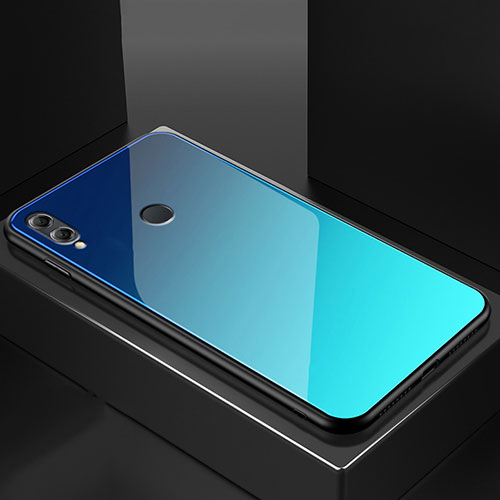 Silicone Frame Mirror Case Cover M02 for Huawei Honor View 10 Lite Sky Blue