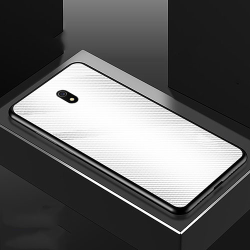 Silicone Frame Mirror Case Cover M02 for Xiaomi Redmi 8A White