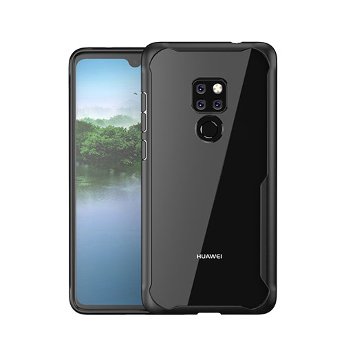 Silicone Frame Mirror Case Cover M05 for Huawei Mate 20 Black