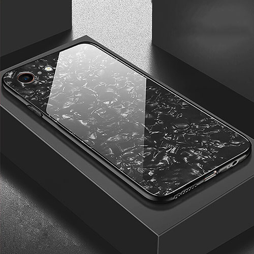 Silicone Frame Mirror Case Cover P01 for Apple iPhone 6 Plus Black