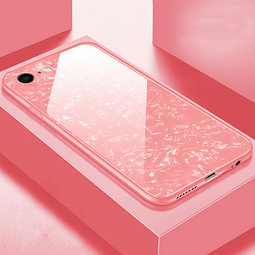 Silicone Frame Mirror Case Cover P01 for Apple iPhone 6 Plus Rose Gold