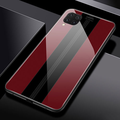 Silicone Frame Mirror Case Cover T01 for Huawei Nova 6 SE Red