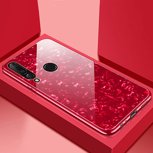 Silicone Frame Mirror Case Cover T01 for Huawei P30 Lite New Edition Red