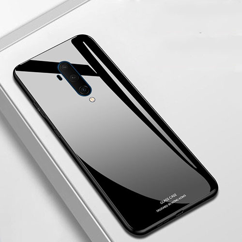 Silicone Frame Mirror Case Cover T01 for OnePlus 7T Pro Black