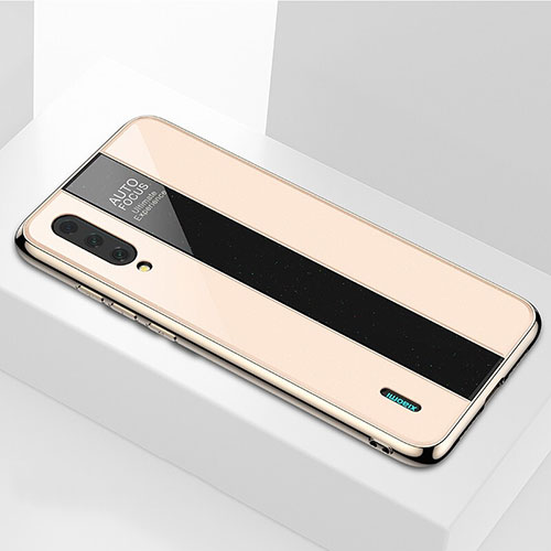 Silicone Frame Mirror Case Cover T01 for Xiaomi Mi A3 Gold