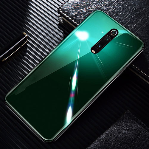 Silicone Frame Mirror Case Cover T01 for Xiaomi Redmi K20 Green