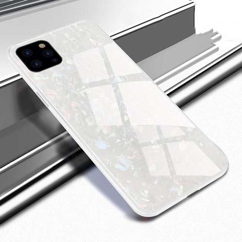 Silicone Frame Mirror Case Cover T02 for Apple iPhone 11 Pro Max White