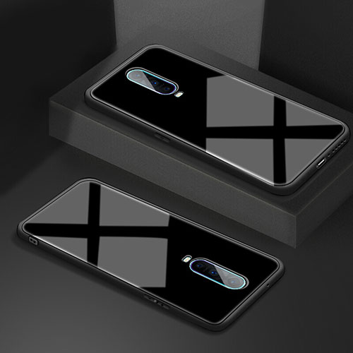 Silicone Frame Mirror Case Cover T02 for Oppo RX17 Pro Black