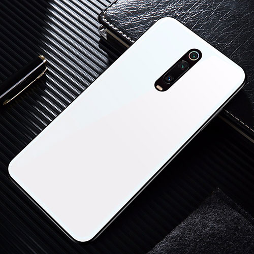 Silicone Frame Mirror Case Cover T02 for Xiaomi Mi 9T Pro White