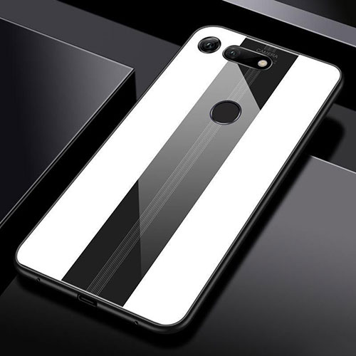 Silicone Frame Mirror Case Cover T03 for Huawei Honor V20 White