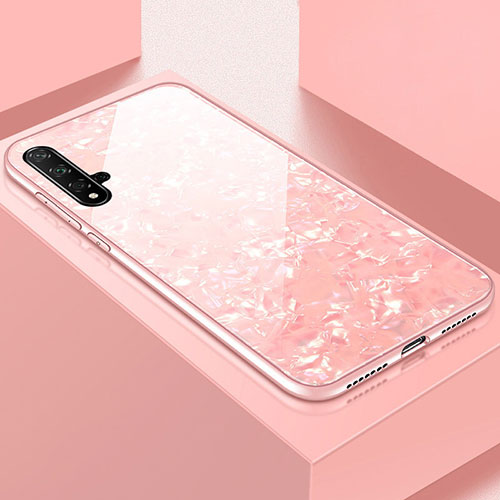 Silicone Frame Mirror Case Cover T03 for Huawei Nova 5 Pink