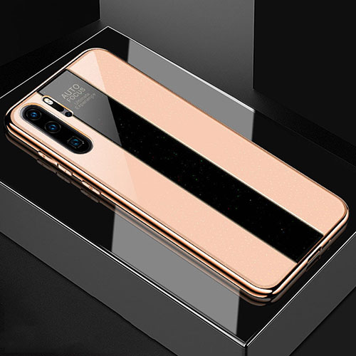 Silicone Frame Mirror Case Cover T03 for Huawei P30 Pro New Edition Gold