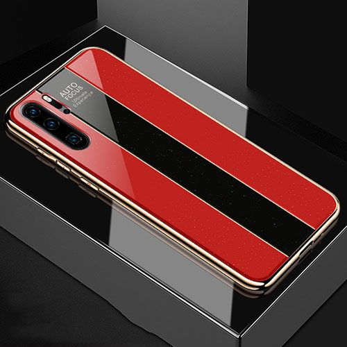 Silicone Frame Mirror Case Cover T03 for Huawei P30 Pro New Edition Red