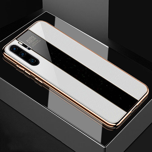 Silicone Frame Mirror Case Cover T03 for Huawei P30 Pro New Edition White