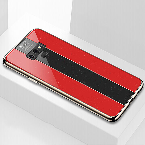 Silicone Frame Mirror Case Cover T03 for Samsung Galaxy Note 9 Red