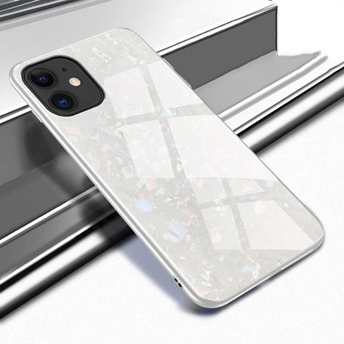 Silicone Frame Mirror Case Cover T04 for Apple iPhone 11 White