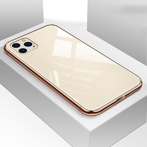 Silicone Frame Mirror Case Cover T05 for Apple iPhone 11 Pro Max Gold