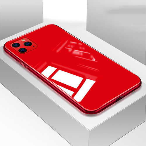 Silicone Frame Mirror Case Cover T05 for Apple iPhone 11 Pro Red