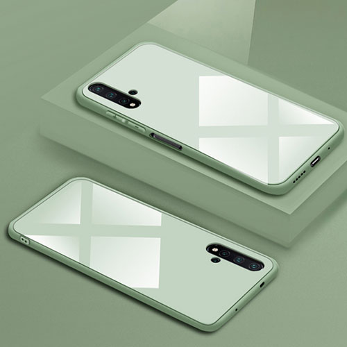 Silicone Frame Mirror Case Cover T05 for Huawei Honor 20S Green