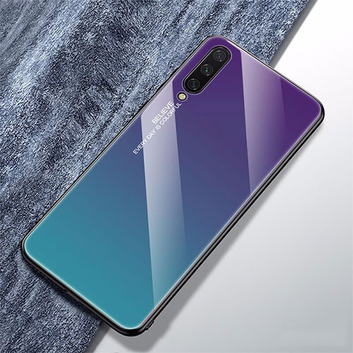 Silicone Frame Mirror Rainbow Gradient Case Cover for Xiaomi CC9e Mixed