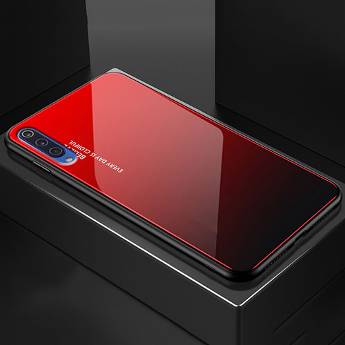 Silicone Frame Mirror Rainbow Gradient Case Cover for Xiaomi Mi 9 Pro Red