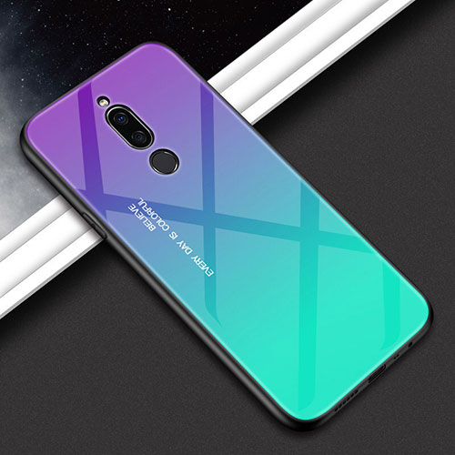 Silicone Frame Mirror Rainbow Gradient Case Cover for Xiaomi Redmi 8 Mixed