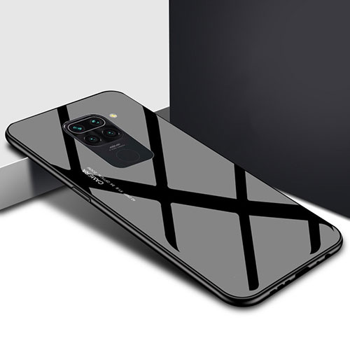 Silicone Frame Mirror Rainbow Gradient Case Cover H01 for Xiaomi Redmi 10X 4G Black