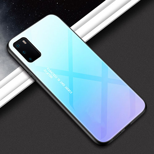 Silicone Frame Mirror Rainbow Gradient Case Cover H02 for Huawei Honor View 30 Pro 5G Mixed