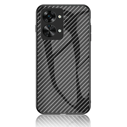 Silicone Frame Mirror Rainbow Gradient Case Cover LS2 for OnePlus Nord 2T 5G Black