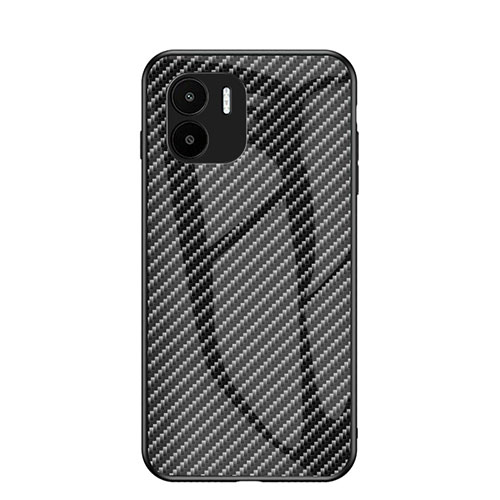 Silicone Frame Mirror Rainbow Gradient Case Cover LS2 for Xiaomi Poco C50 Black