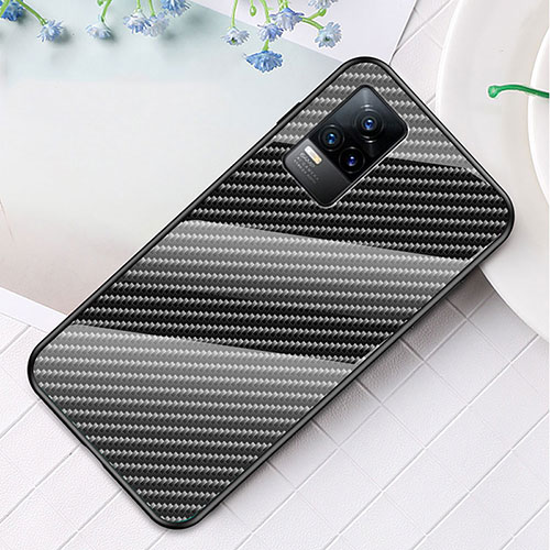 Silicone Frame Mirror Rainbow Gradient Case Cover LS3 for Vivo Y73 (2021) Black