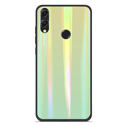 Silicone Frame Mirror Rainbow Gradient Case Cover R01 for Huawei Honor View 10 Lite Green