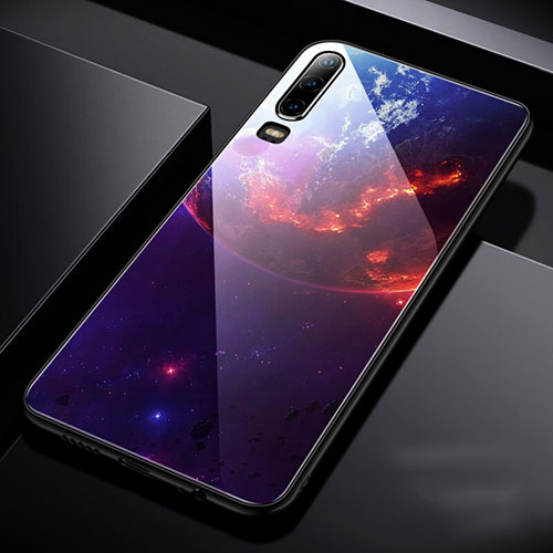 Silicone Frame Starry Sky Mirror Case Cover for Huawei P30 Mixed