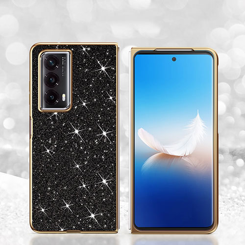 Silicone Matte Finish and Plastic Back Cover Case 360 Degrees Bling-Bling for Huawei Honor Magic Vs2 5G Black