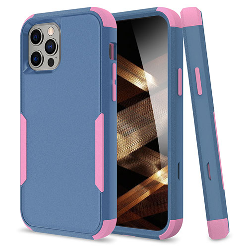 Silicone Matte Finish and Plastic Back Cover Case 360 Degrees for Apple iPhone 16 Pro Max Mixed