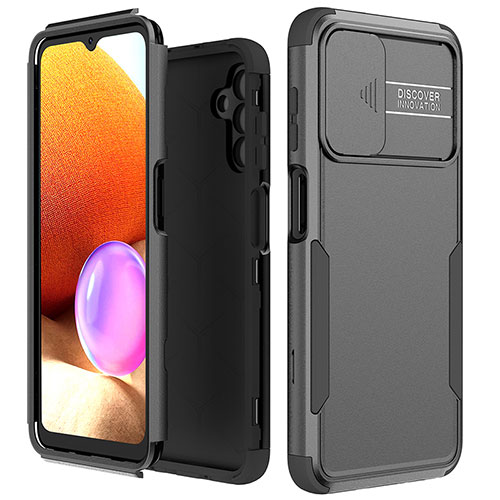 Silicone Matte Finish and Plastic Back Cover Case 360 Degrees MQ1 for Samsung Galaxy A13 5G Black