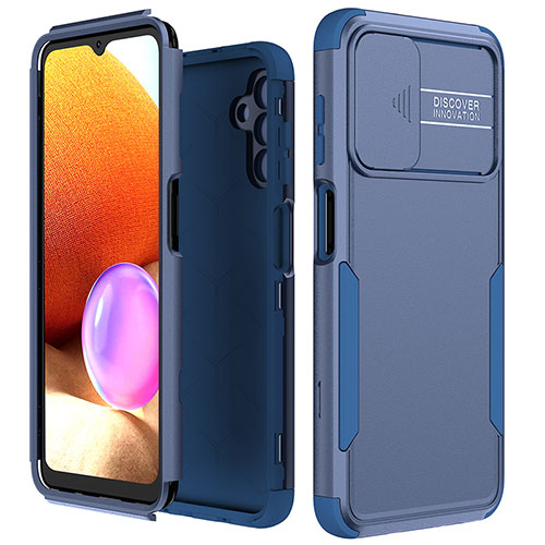 Silicone Matte Finish and Plastic Back Cover Case 360 Degrees MQ1 for Samsung Galaxy A13 5G Blue