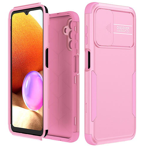 Silicone Matte Finish and Plastic Back Cover Case 360 Degrees MQ1 for Samsung Galaxy A13 5G Rose Gold