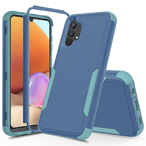 Silicone Matte Finish and Plastic Back Cover Case 360 Degrees MQ1 for Samsung Galaxy A32 5G Colorful