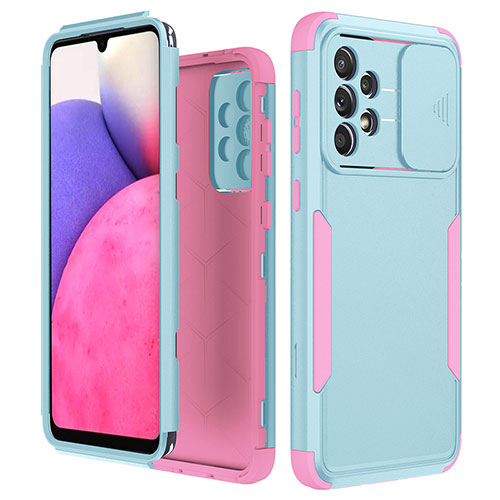 Silicone Matte Finish and Plastic Back Cover Case 360 Degrees MQ1 for Samsung Galaxy A33 5G Mixed