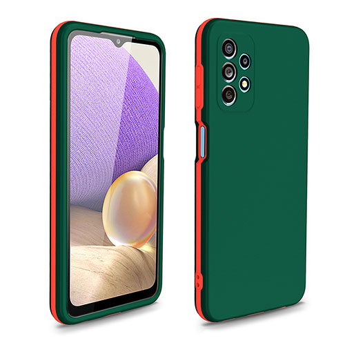 Silicone Matte Finish and Plastic Back Cover Case 360 Degrees WL1 for Samsung Galaxy M32 5G Green