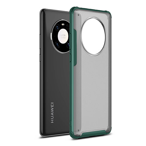 Silicone Matte Finish and Plastic Back Cover Case for Huawei Mate 40 Pro Green