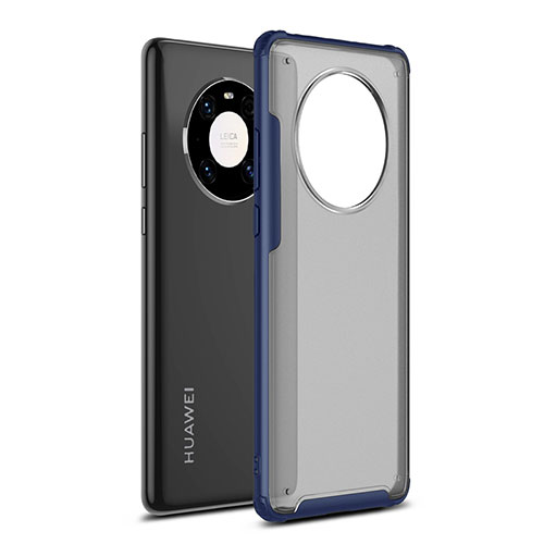 Silicone Matte Finish and Plastic Back Cover Case for Huawei Mate 40E Pro 4G Blue