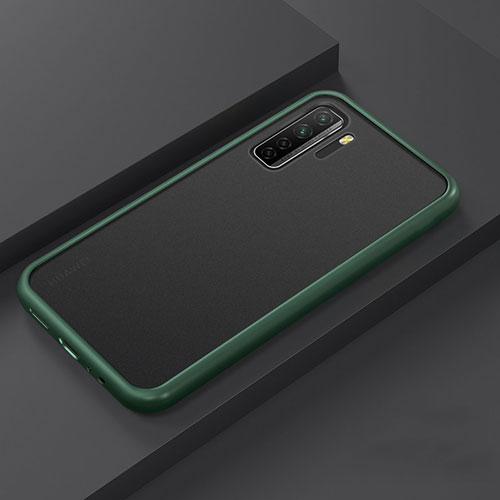 Silicone Matte Finish and Plastic Back Cover Case R01 for Huawei Nova 7 SE 5G Green