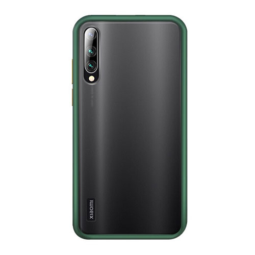 Silicone Matte Finish and Plastic Back Cover Case R02 for Xiaomi Mi A3 Cyan