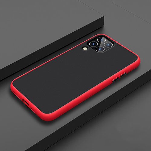 Silicone Matte Finish and Plastic Back Cover Case U01 for Huawei Nova 7i Red