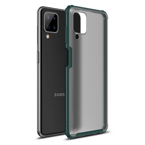 Silicone Matte Finish and Plastic Back Cover Case U01 for Samsung Galaxy A12 Nacho Green