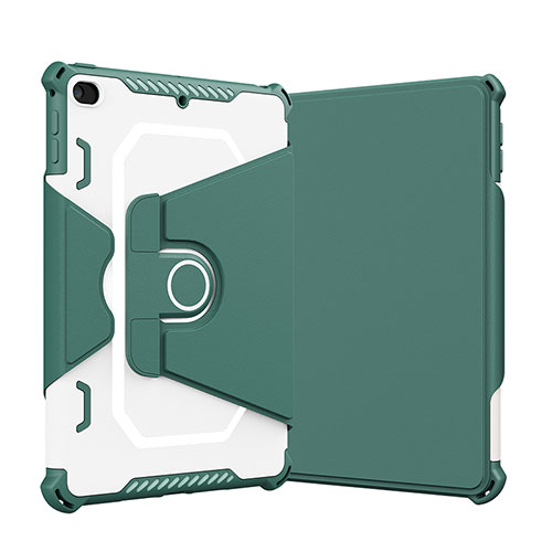 Silicone Matte Finish and Plastic Back Cover Case with Stand L05 for Apple iPad Mini 5 (2019) Green