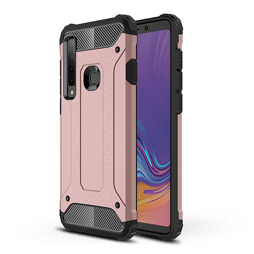 Silicone Matte Finish and Plastic Back Cover Case WL1 for Samsung Galaxy A9 (2018) A920 Rose Gold